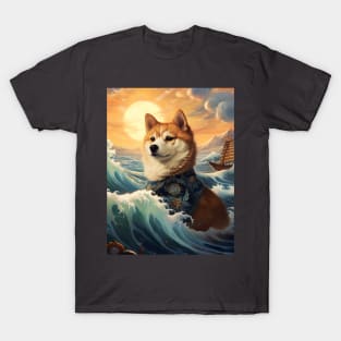 Shiba inu on the Sunset T-Shirt